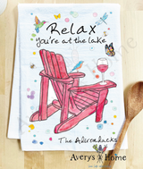Relax At the Lake Tea Towel
