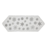 36" Yuletide White Snowflake Christmas Table Runner
