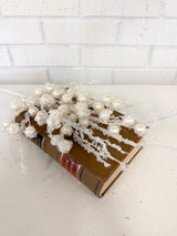 White Iced Berry Twig Spray