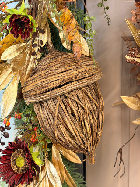 Twig acorn ornament accent for farmhouse traditional fall home decor from Magnolias Home Decor