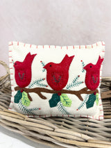 Handmade Three Birds Pillow