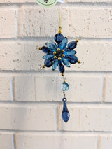 Blue Acrylic Blossom Drop Ornament