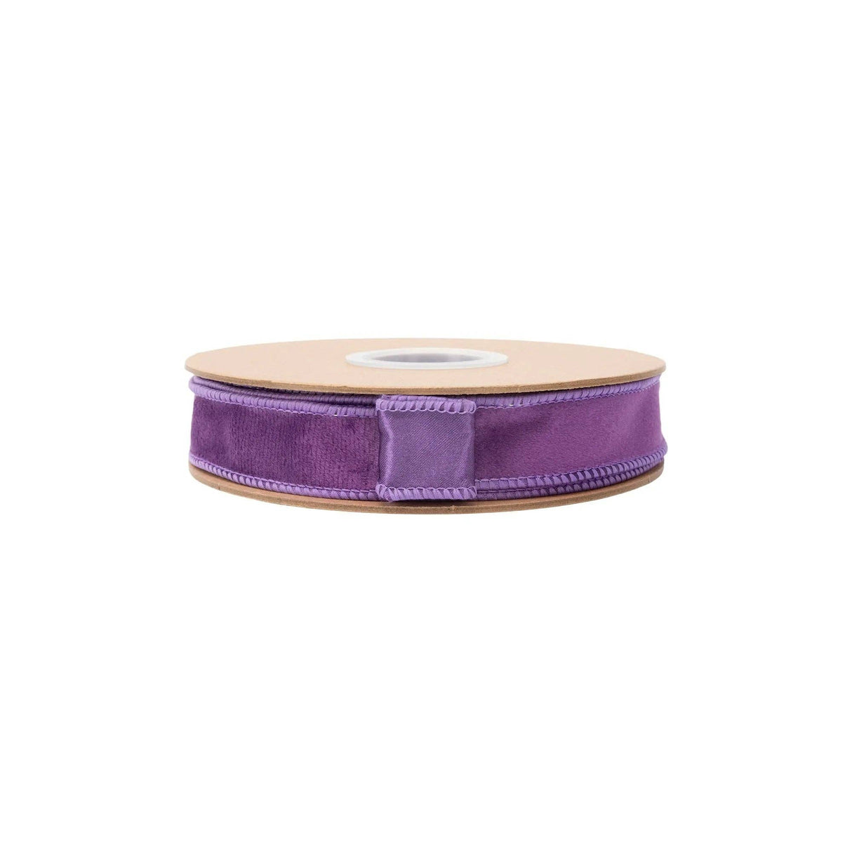 1" Reversible Plum Velvet Wired Ribbon Bolt