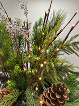 Outdoor Warm White Lighted Branch Set - Plug In