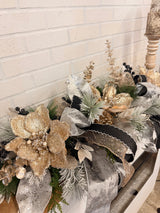 45" Black Velvet Christmas Swag