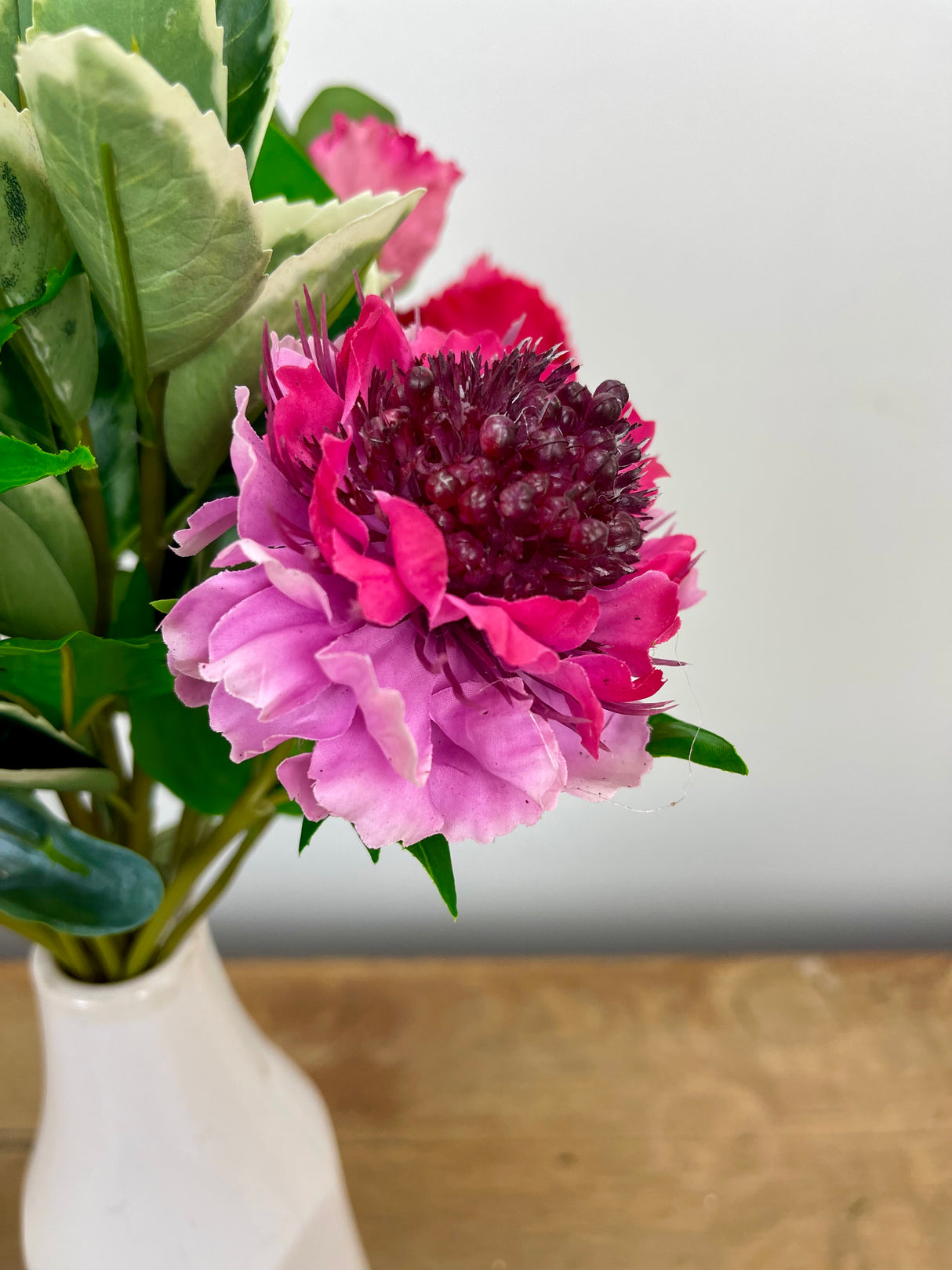 Fuchsia Real Touch Scabiosa & Lisianthus Bundle