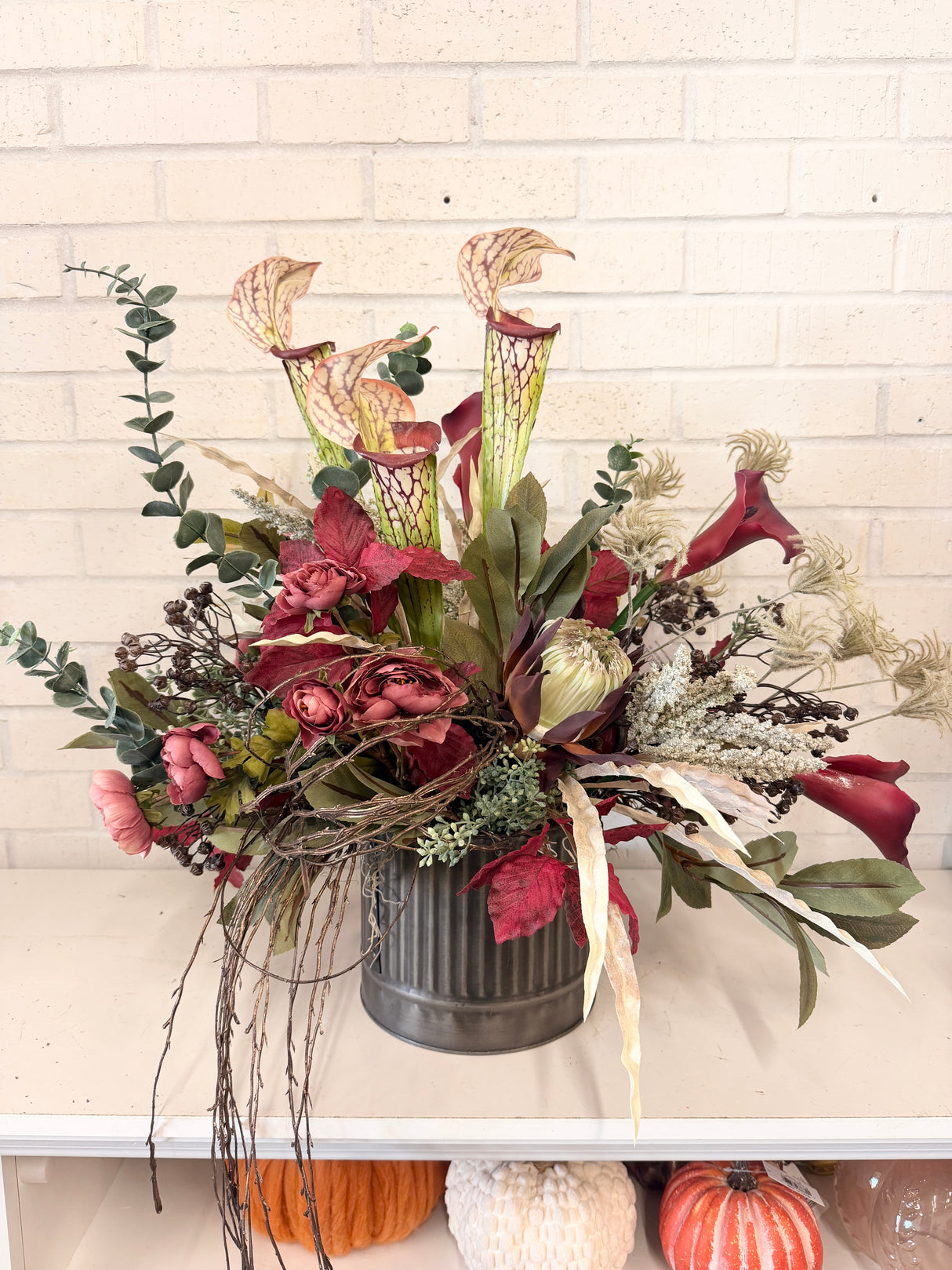 26" Burgundy Breeze Centerpiece