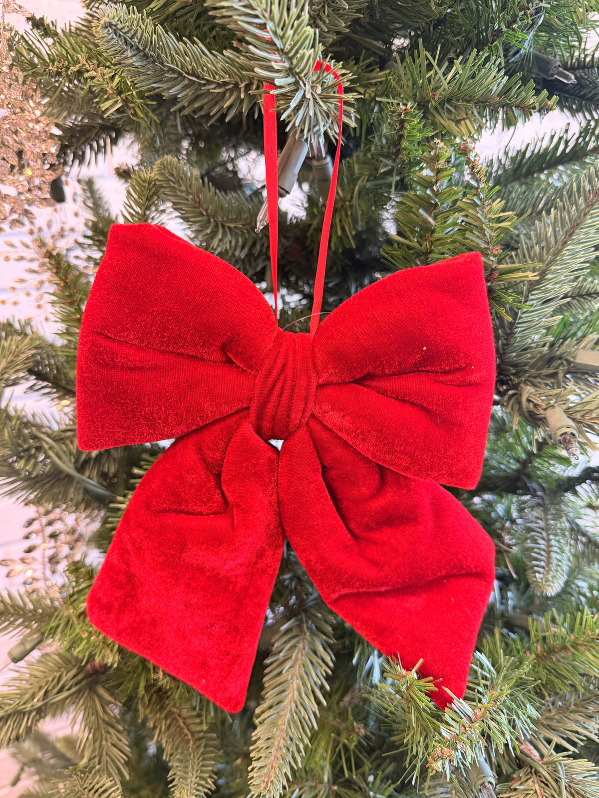 Red Velvet Bow Ornament