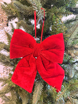 Red Velvet Bow Ornament
