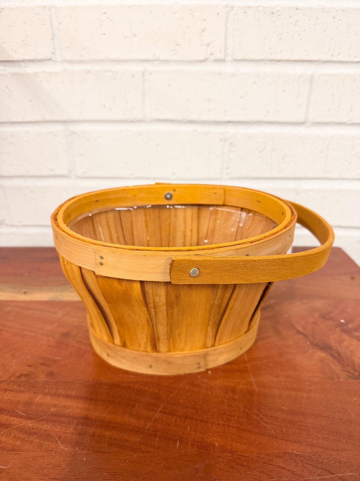 Slatwood Natural Basket with Handle & Liner - 3 Styles
