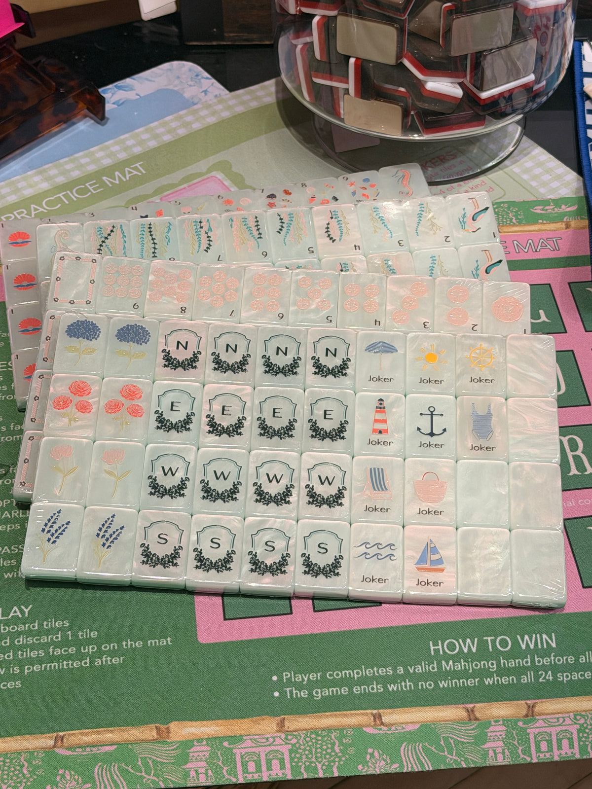 Mist Sage Mahjong Tiles