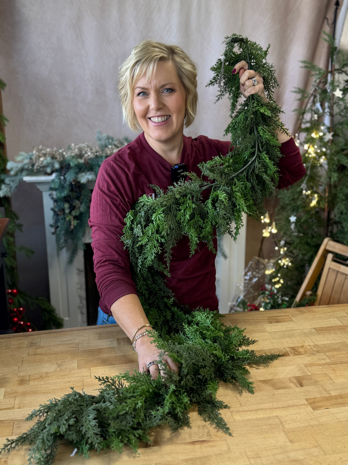 6' Cabin Real Touch Cedar Garland