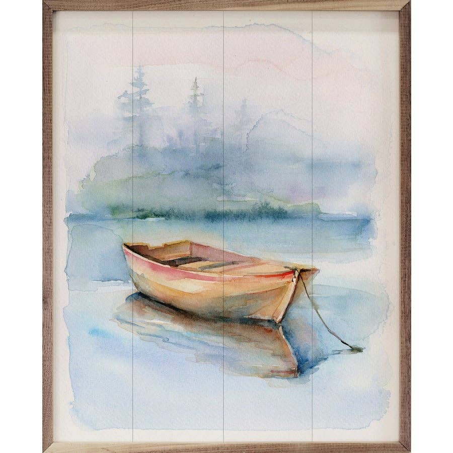 Boat Peaceful Wood Art