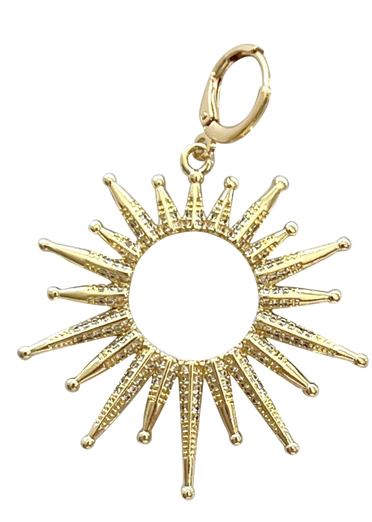 Gold Sunburst Scarf Charm