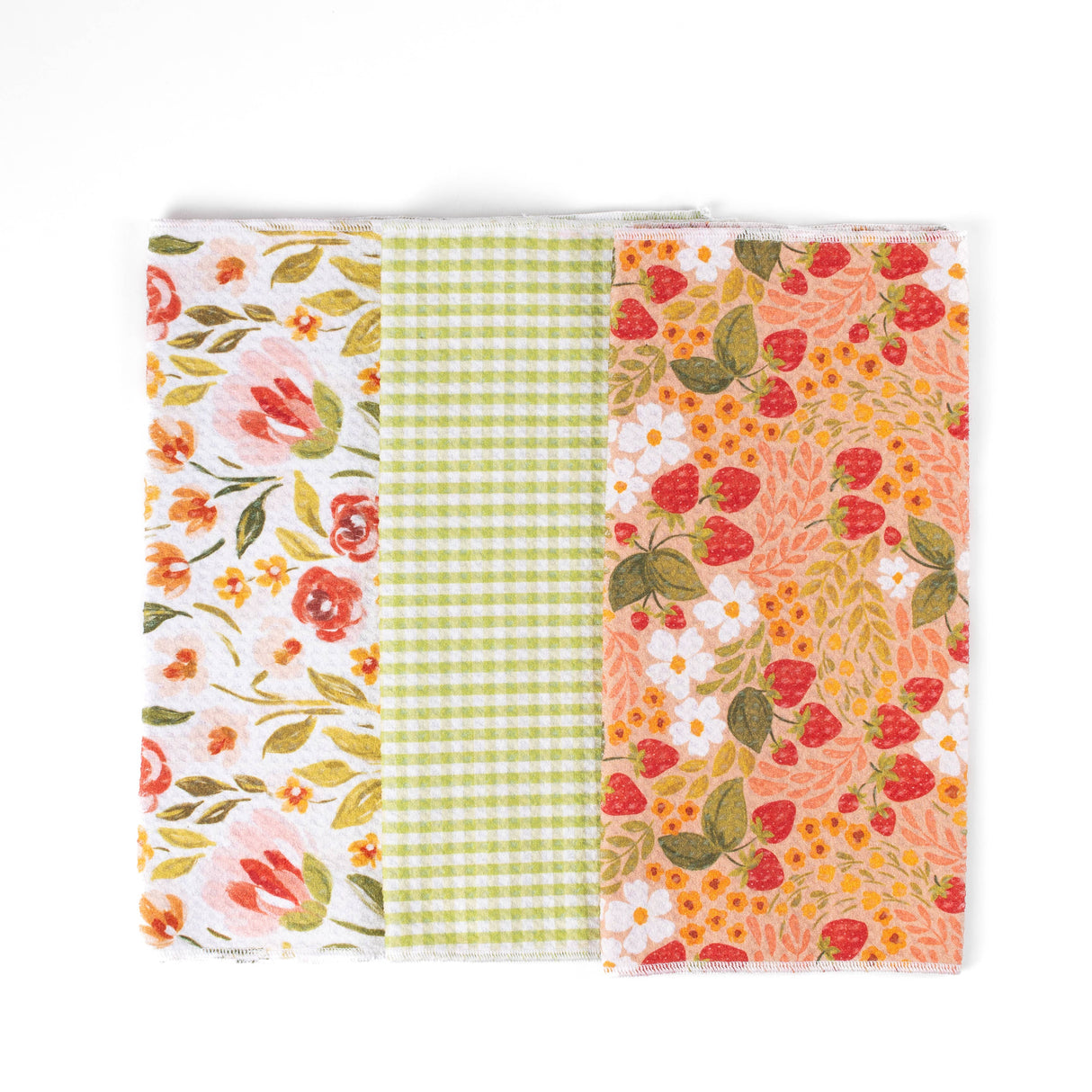 Pack of 3 Microfiber Kitchen Towels - Spring Tones