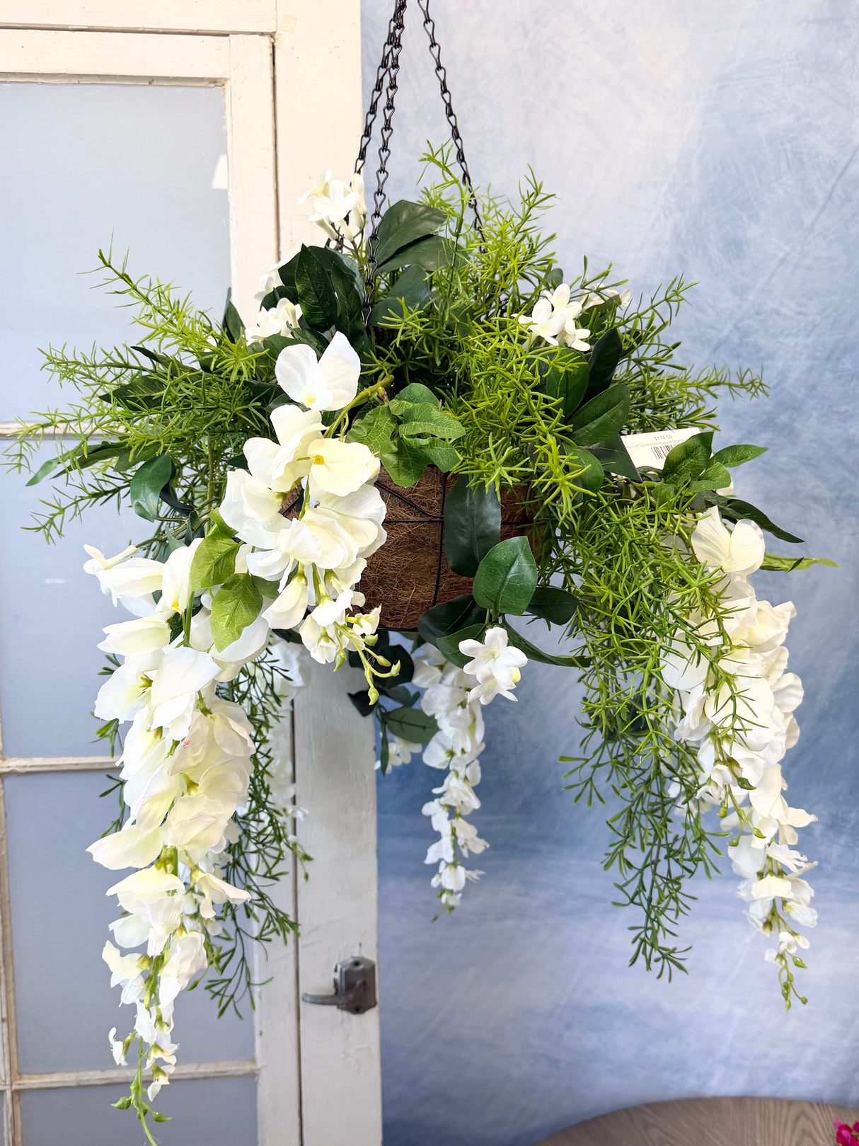 27" UV Protect Natural Charm Hanging Basket