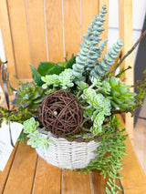 13" UV Protect Nestled In Nature Centerpiece