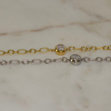 Gold Maren Crystal Link Bracelet Water Resistant Non Tarnish