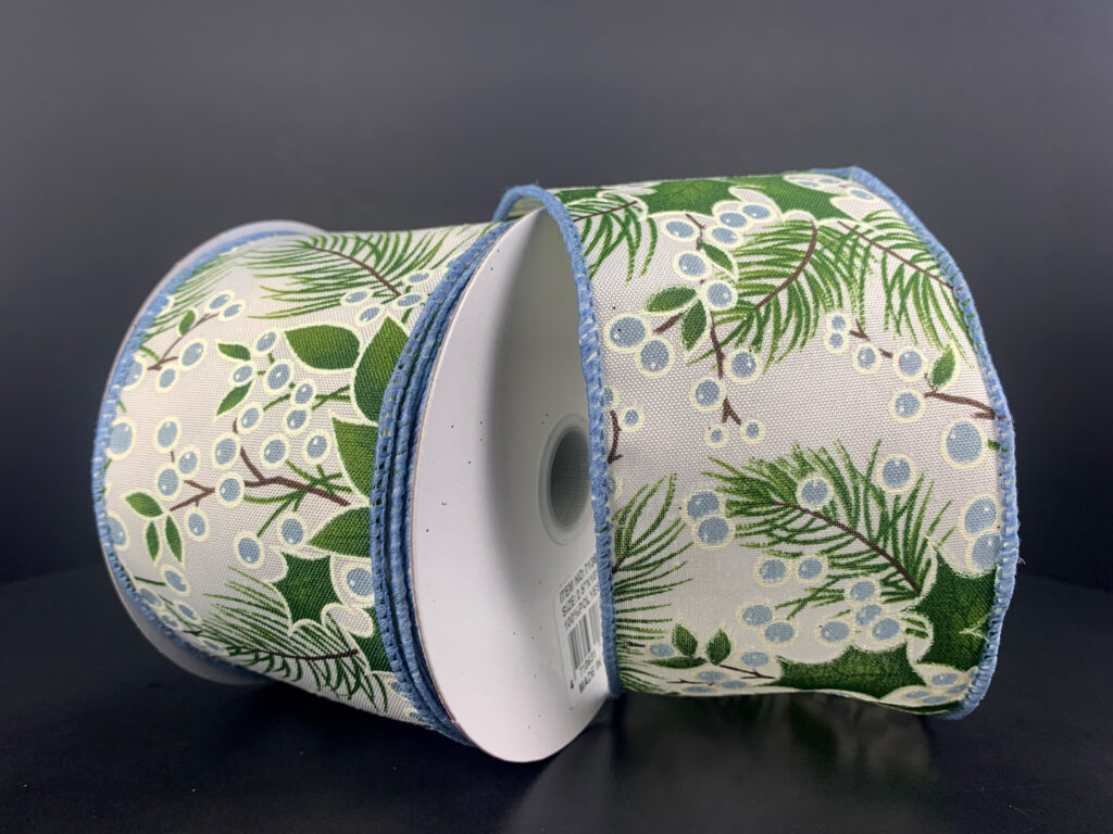 Dusty Blue Holly Ribbon Bolt