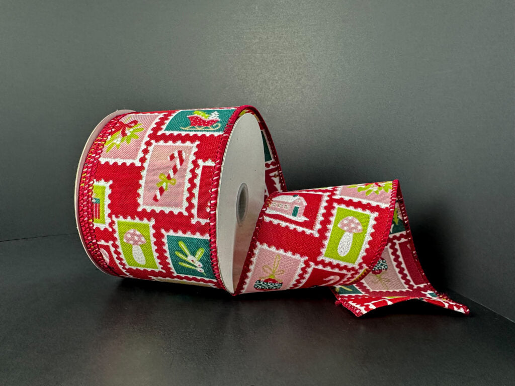 2.5" Holiday Stamps Ribbon Bolt