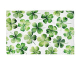 Watercolor Shamrock Irish Tea Towel