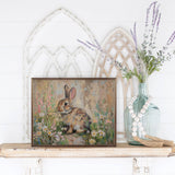 Spring Bunny Wood Art