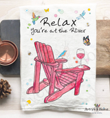 Relax At the Lake Tea Towel