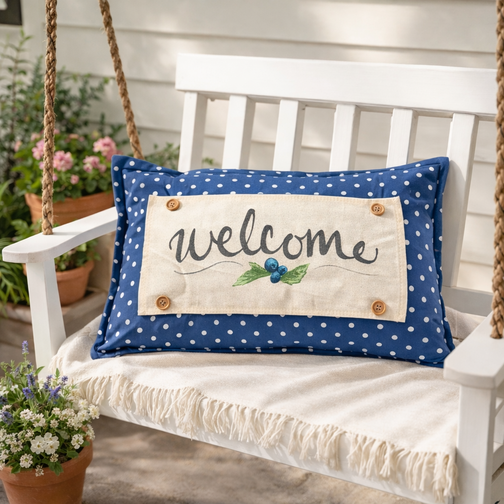 Blue Dot Interchangeable Pillow