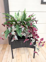 27" UV Protected Burgundy Falls Porch Pot