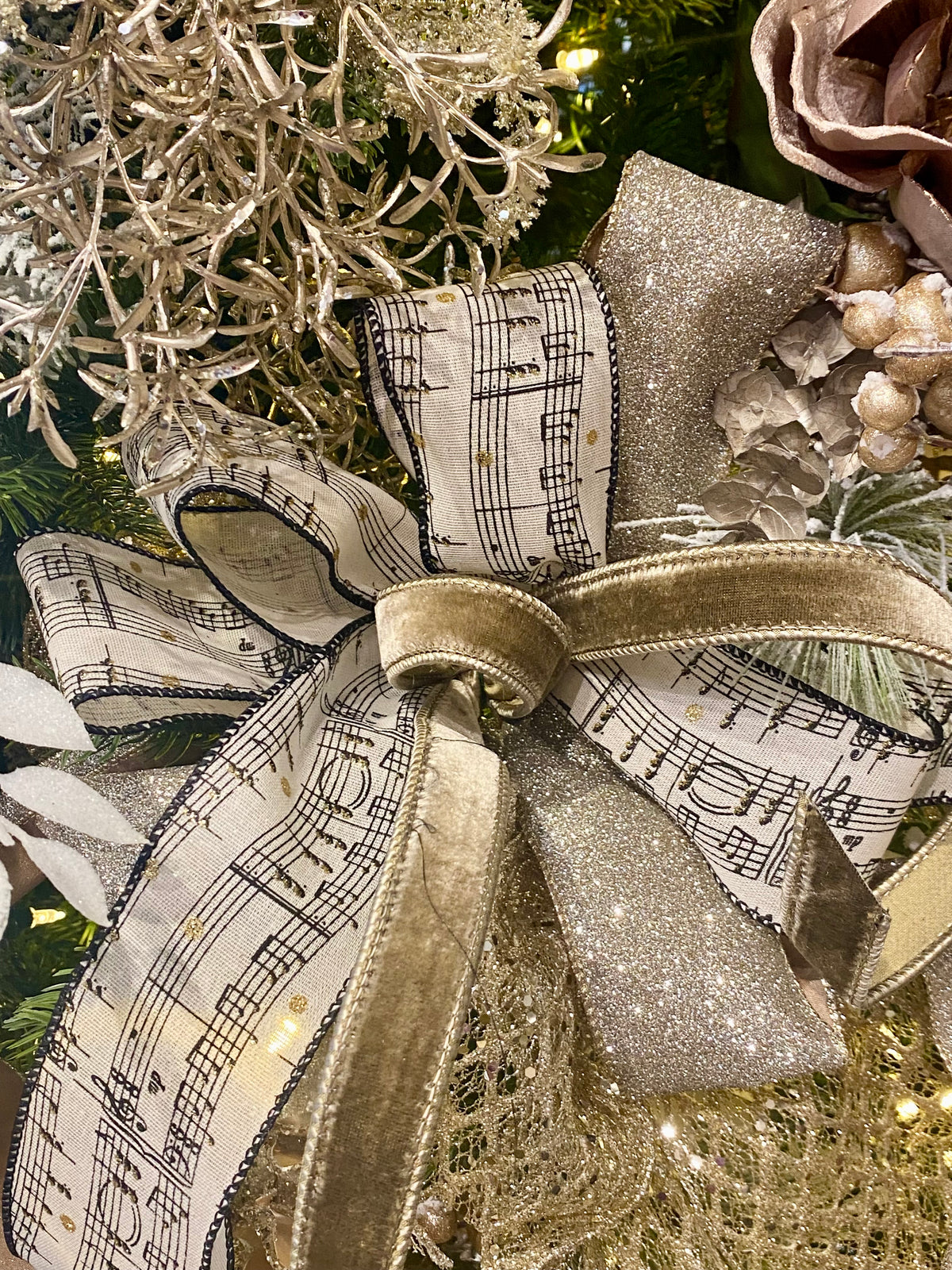 15" Champagne Melody Bow