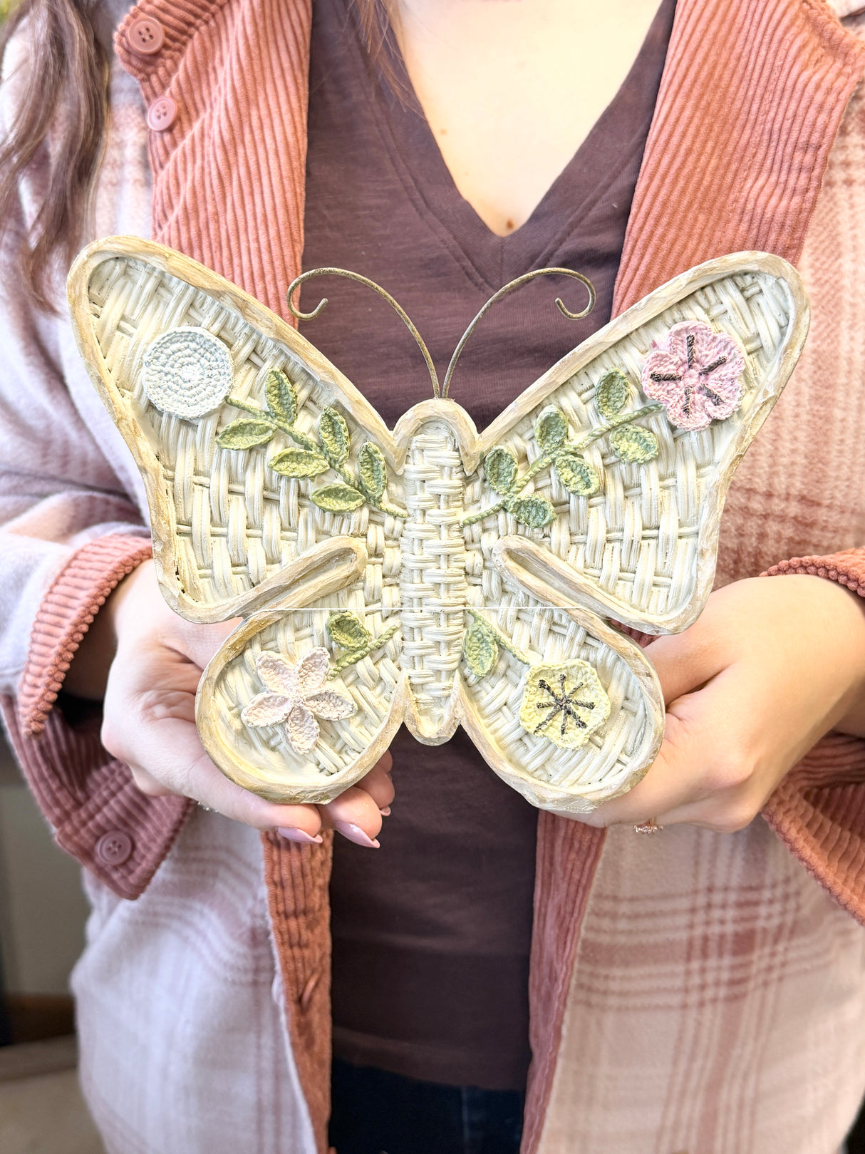 Flower Stitch Resin Butterfly