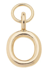 E Mini Initial Charm in Shiny Gold