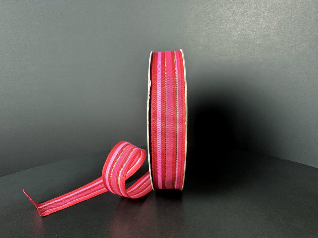 5/8" Fuchia Gold Ribbon Bolt