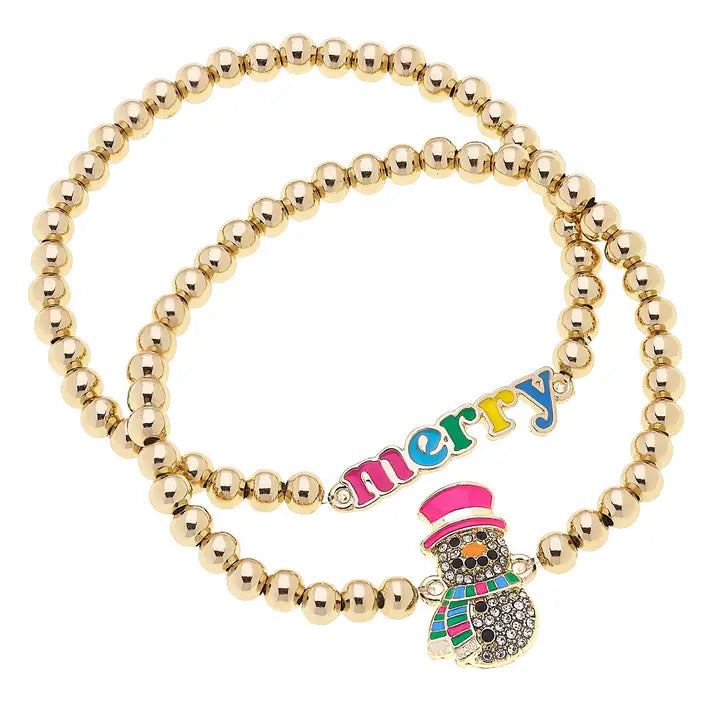 Very Merry Stretch Bracelet Set of 2