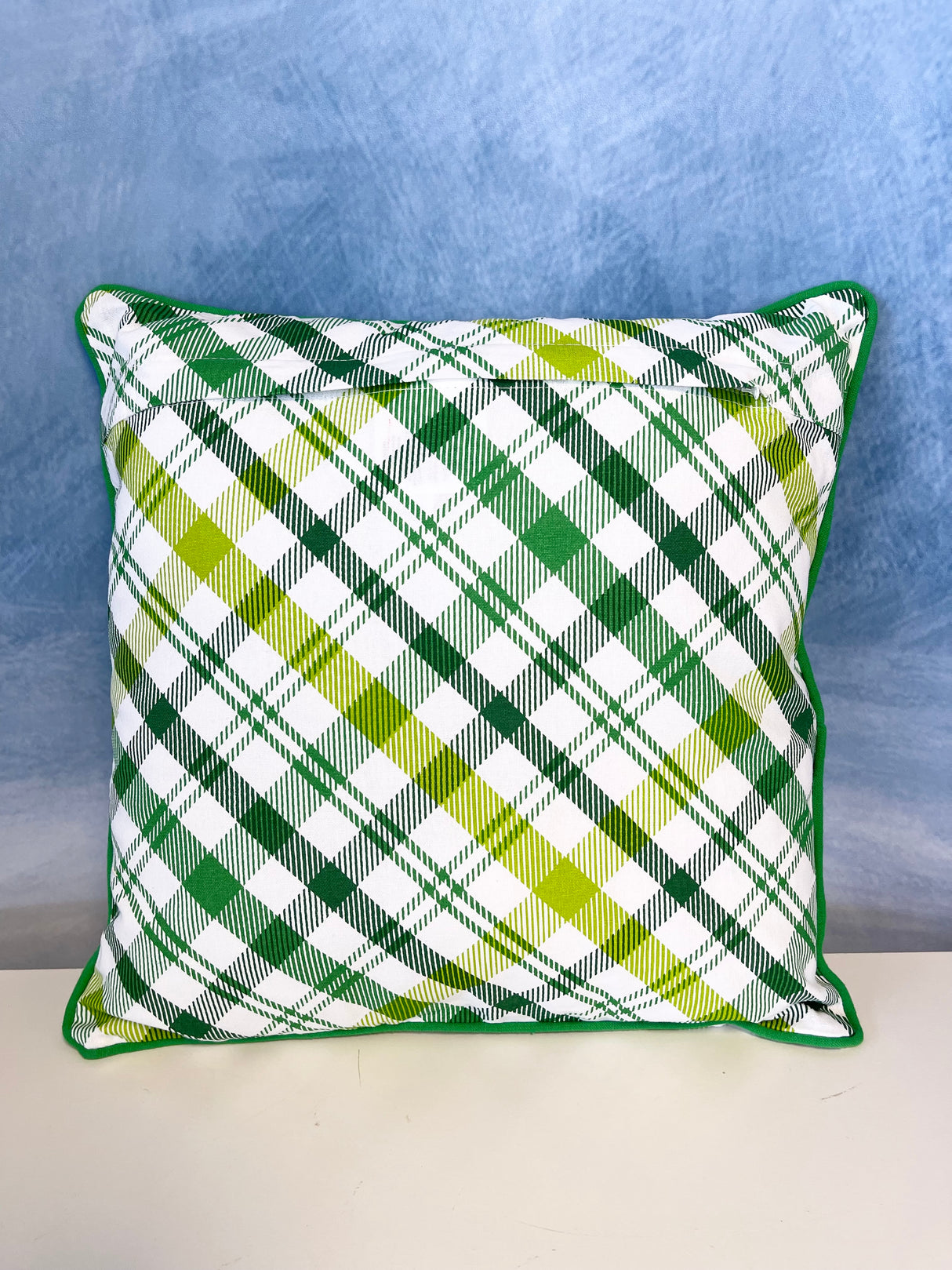 Lucky Clover Plaid Pillow