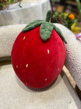 Cotton Velvet Embroidery Strawberry Pillow