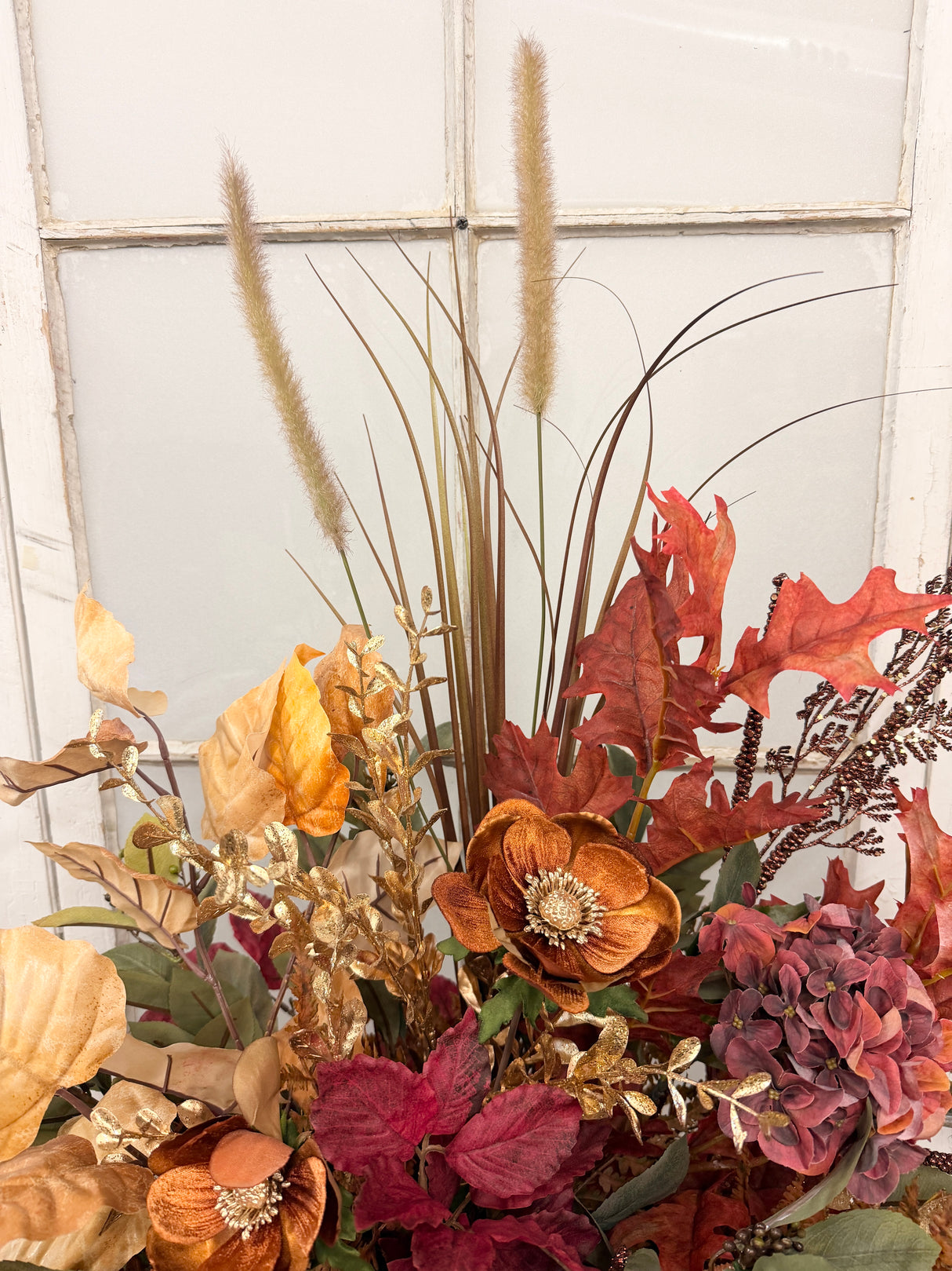 33" Fires of Fall Porch Pot
