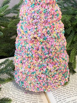 8.5" Sweet Tooth Sequins Glass Tree
