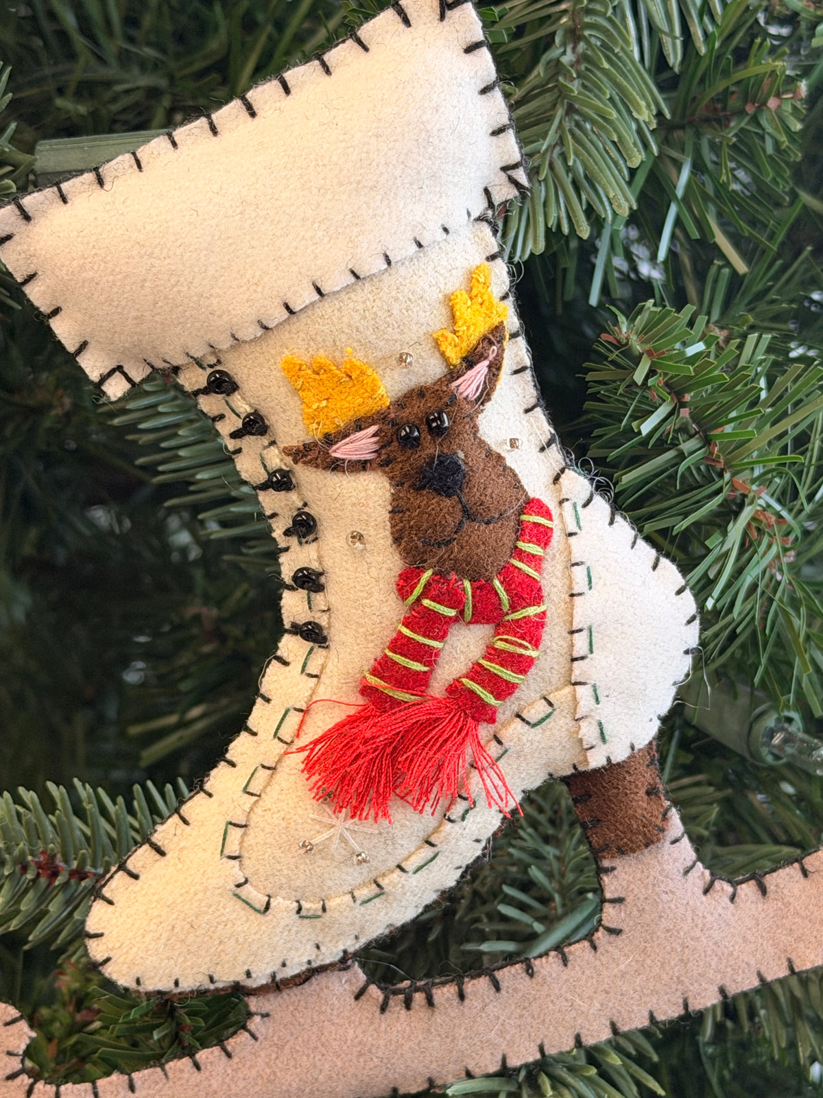 Handmade Ice Skate Ornament