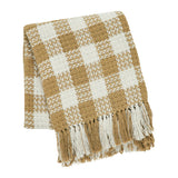 Golden Wheat Heritage Check Throw Blanket