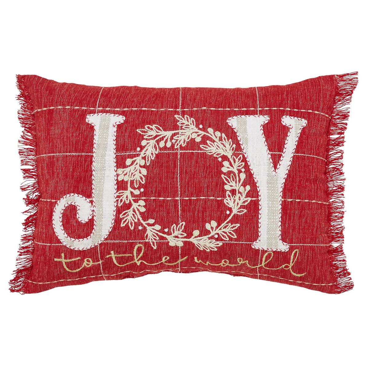 Red Joy Christmas Throw Pillow