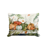 Pumpkin Table and Ferns Indoor/Outdoor Pillow