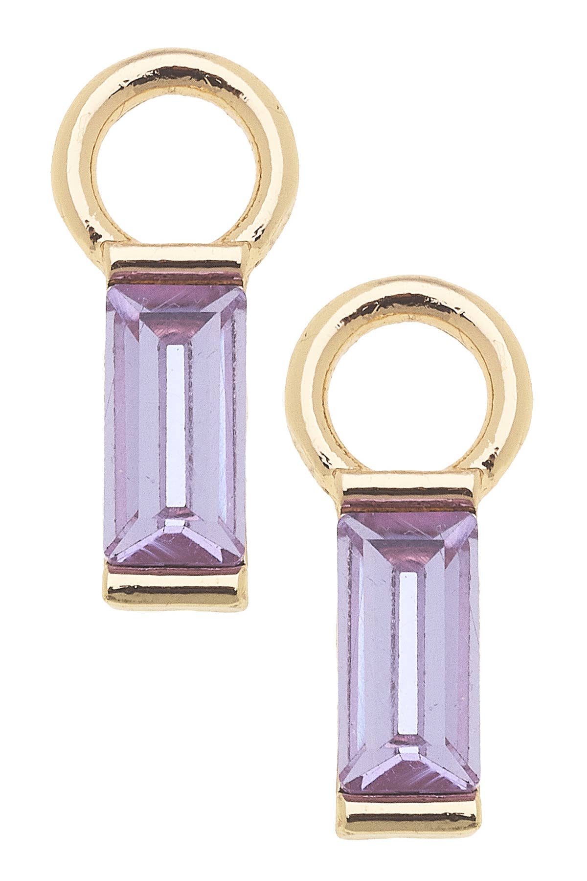Lavender Baguette Huggie Charm