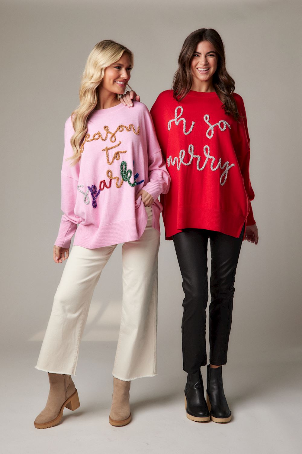 Red Sparkle Sweater - One Size