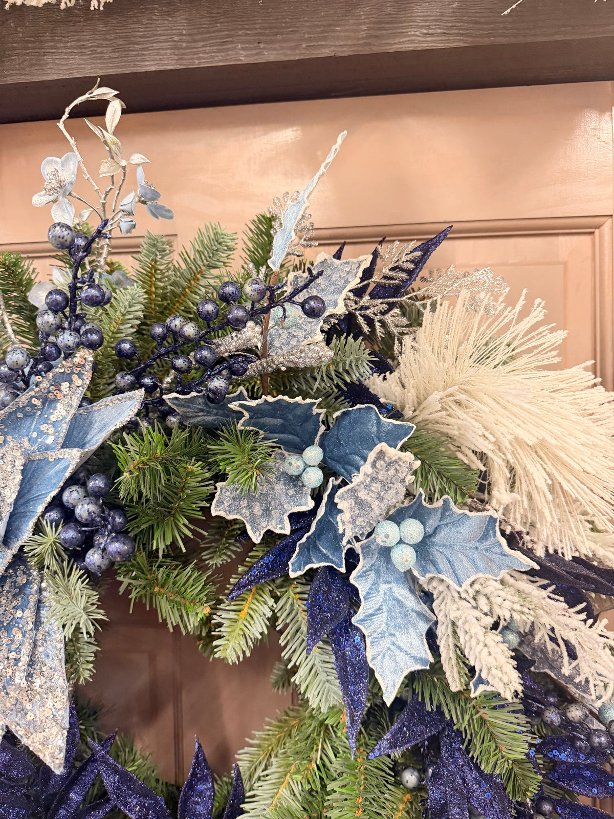 27" Silver Ice Cascade Wreath