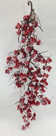 48" Icy Red Berry Hanging Garland
