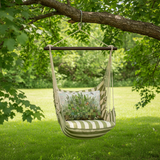 Green Palms Stripe Hammock Swing Bundle