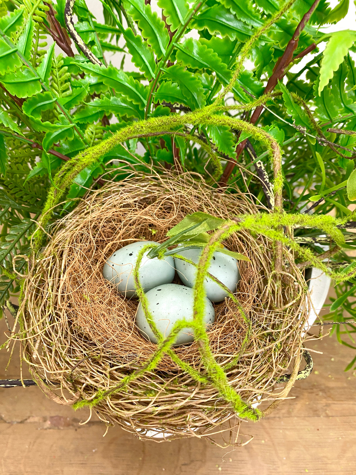 17" Nestled Greens Centerpiece