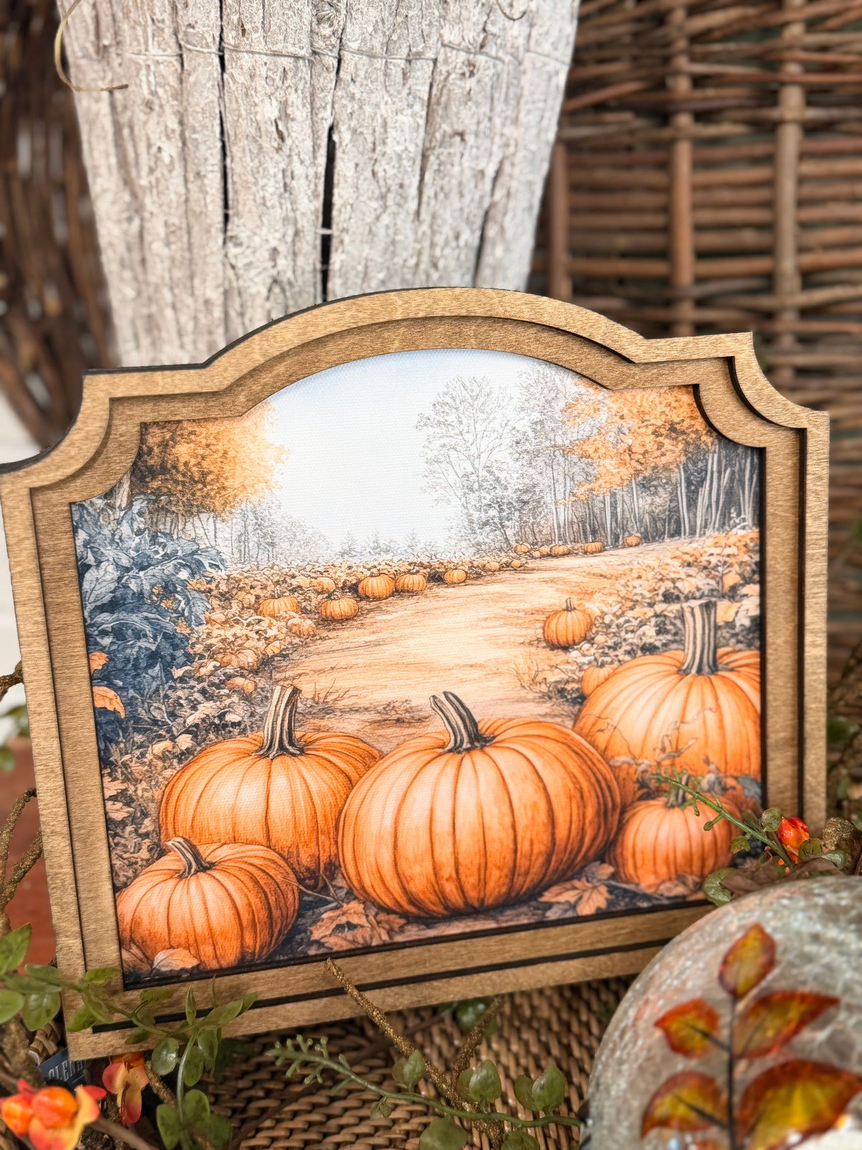 Provincial Pumpkin Path Framed Art