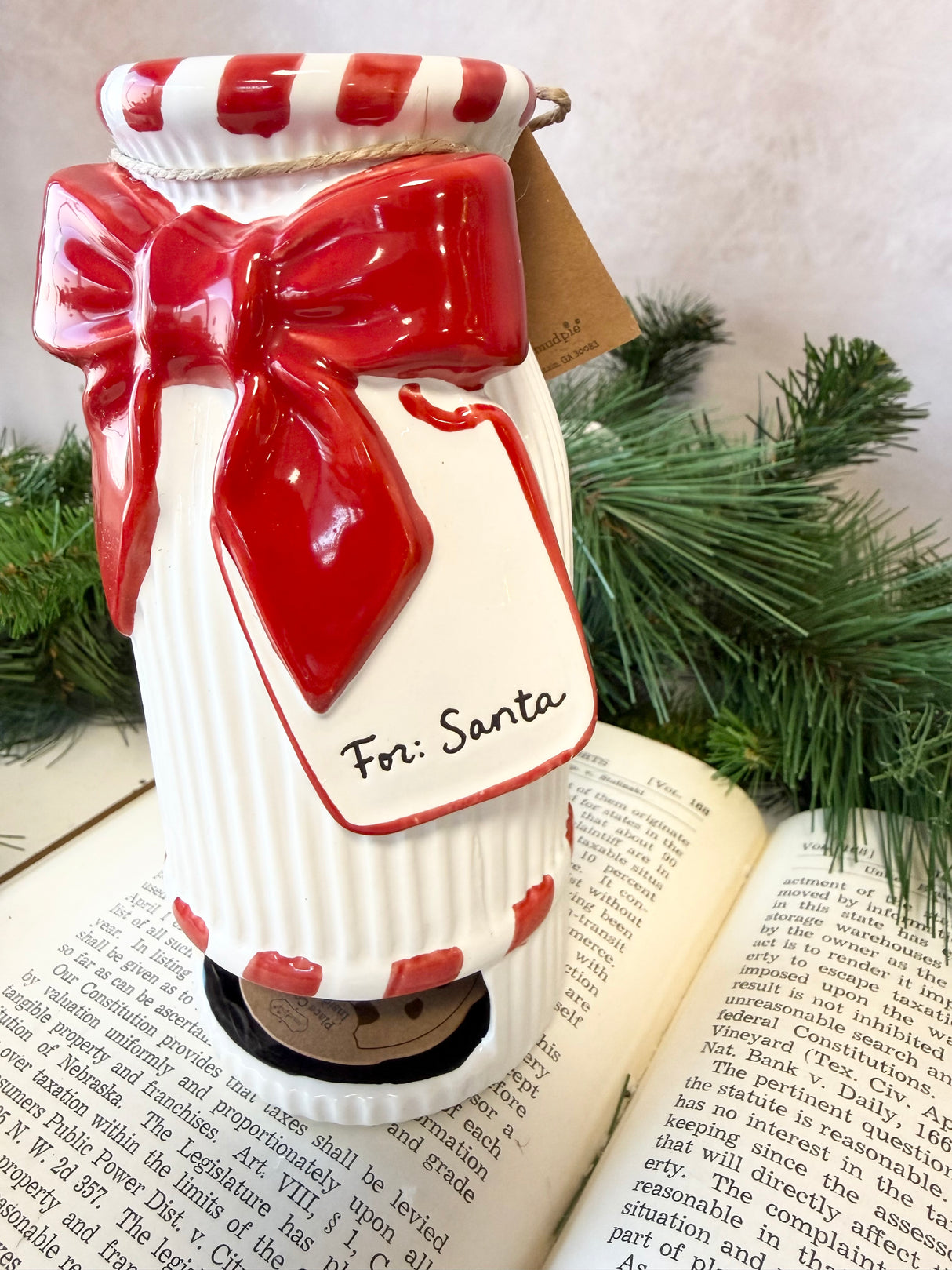 Bow Milk & Cookie Pitcher